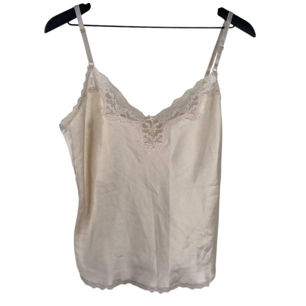 Maiden Form Something Special Cami Top Ivory Sz 36 Lace Bow Dainty Union Made - Picture 1 of 9